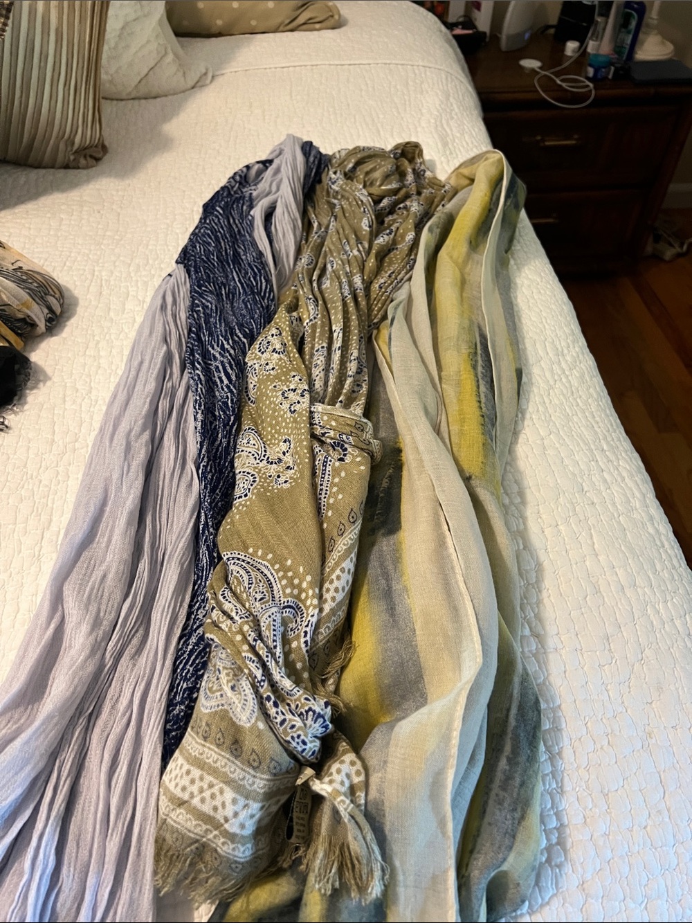 Multiple scarves